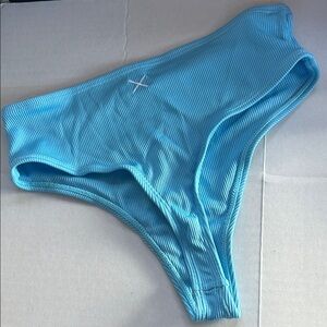 For bundles only - Boutine LA swim ribbed bikini bottom thong Blue S